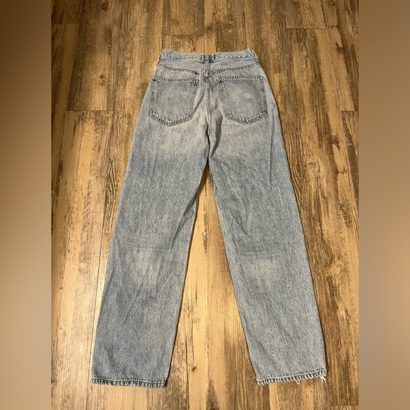 Agolde Criss Cross Upsized Jean Suburbia Light Wash Size 25 Loose High Rise - Picture 8 of 14